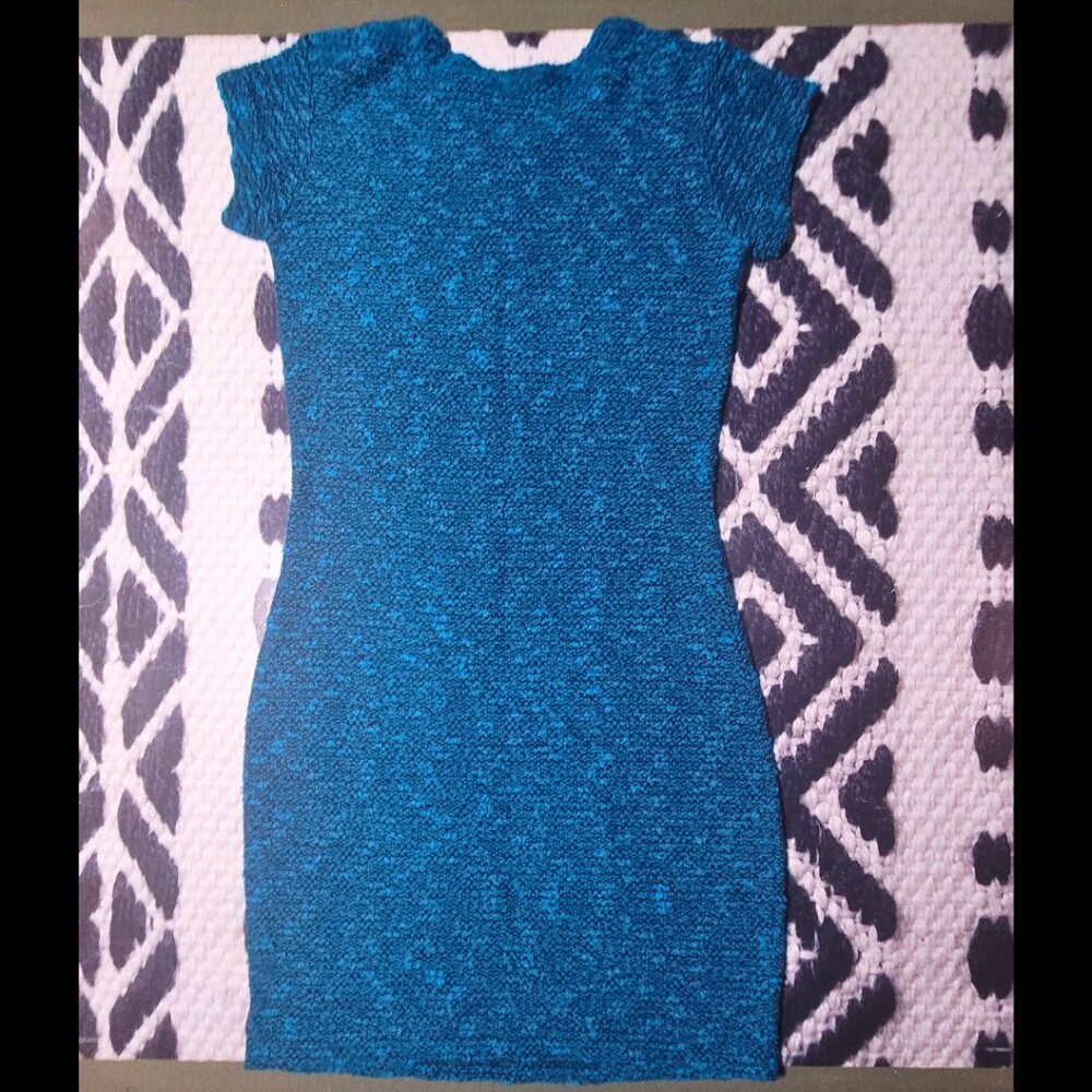Styleworks Teal Textured Dress - Picture 2 of 5